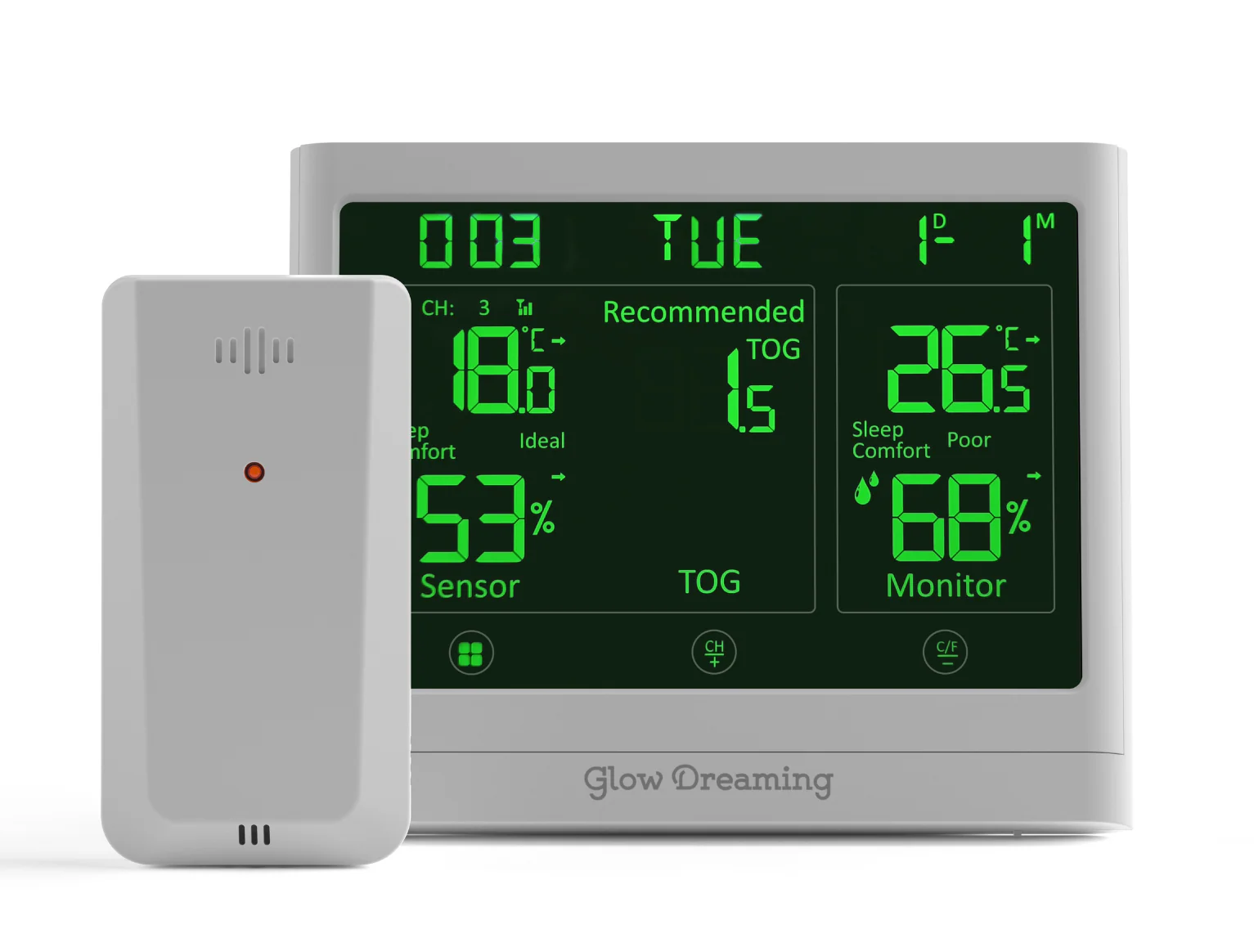 Glow Perfect Sleep Sensor - (Temperature & Humidity + TOG Guide) - Image 8